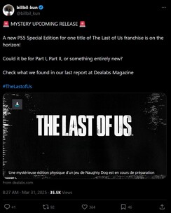 The Last of Us PS5 Special Edition billbil-kun X inlägg (Bildkälla: skärmdump, billbil-kun X konto)