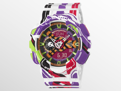 Casios G-Shock x Evangelion GA110EVA307A-klocka (bilden) har släppts i Nordamerika och Europa. (Bildkälla: Casio)