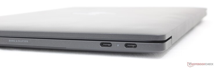 Höger: 2x USB-A 4.0 med Thunderbolt 4 + DisplayPort + Power Delivery