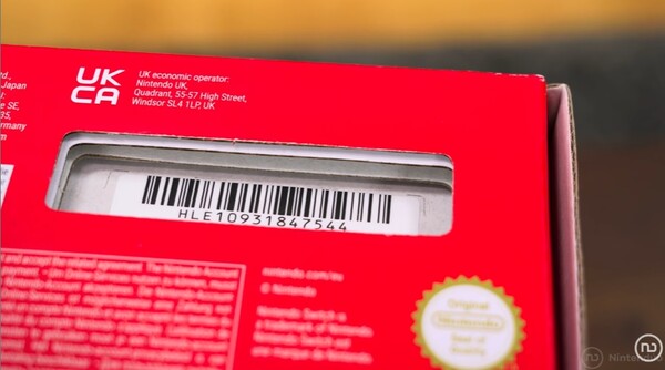 Serienumret på Switch 2 med utbytbart batteri börjar med HLE.