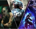 Cyberpunk 2077, RoboCop: Rogue City, Ninja Gaiden 4 (från vänster till höger).