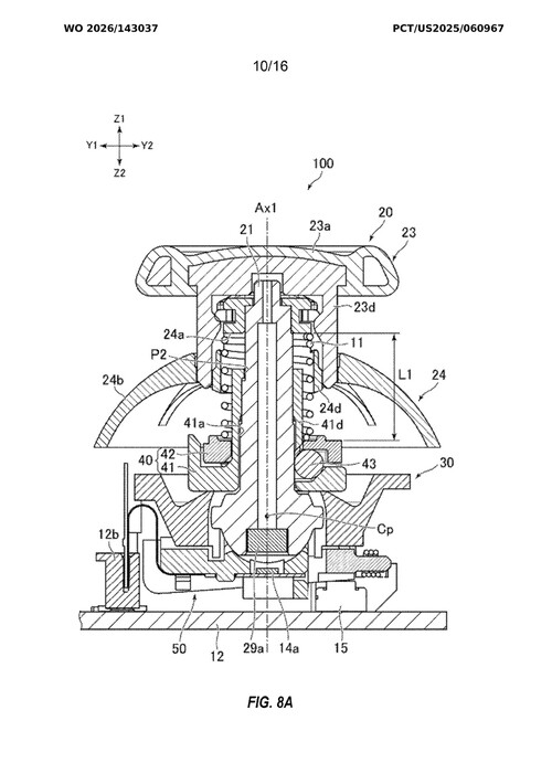Analogspak och hölje som visas i Sonys patent på spelkontroller