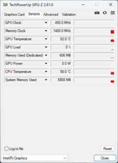 GPU-Z: Intel Arc Graphics 4-kärnig
