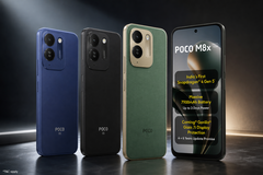 Poco M8x 5G finns i färgvarianterna koboltblå, svart och lädergrön.
