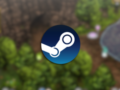 På bilden - Steam-logotypen överlagrad på en skärmdump från Wayblazer Dämmerung.