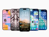 iOS 26 för att tillåta animerad musiklåsskärm i appar från tredje part. Generisk bild som visar flera iPhones. (Bildkälla: Apple)