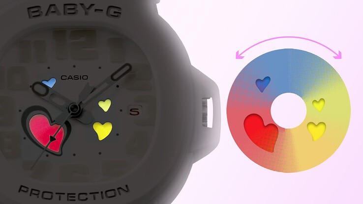 Casio G-Shock BGA-10-7A-klockan har en färgskiftande design. (Bildkälla: Casio)