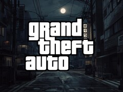 Grand Theft Auto-logotypen på en bakgrund i Tokyo (Bildkälla: Rockstar Games med ändringar)