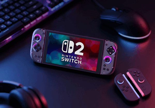Abxylutes Joy-Con 2-ersättningsdelar har RGB-belysning.