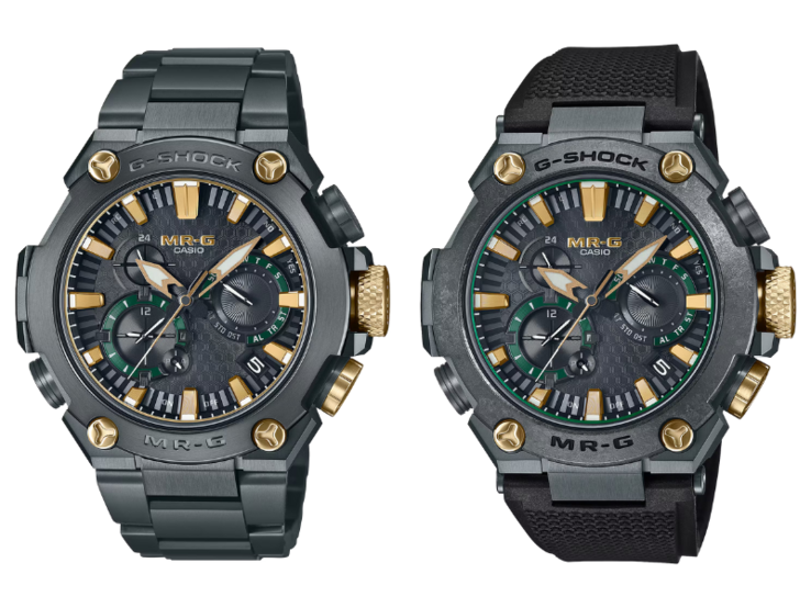 Casio G-Shock MRG-B2000BG-3A (vänster) och MRG-B2000RG-3A (höger). (Bildkälla: Casio)