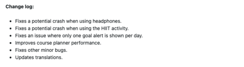 Release Notes för Garmin betaversion 16.37