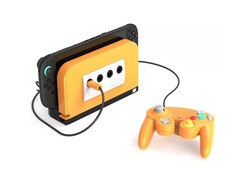 Retro Fighters BattleDock med en spice orange frontplatta. (Bildkälla: Retro Fighters/Kickstarter)