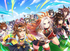 Umamusume: Pretty Derbys Steam-lansering ger fullt engelskspråkigt stöd: gränssnitt, voiceovers och undertexter. På bilden - en stiliserad skärmdump från spelet. (Bildkälla: Cygames, Inc.)