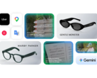 Googles reklambild visar den kommande Android XR smarta glasögonplattform med nya glasögondesigner från Gentle Monster och Warby Parker, tillsammans med AI-drivna funktioner som liveöversättning, navigering, musikigenkänning, visuell sökning och handsfree-app