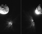 Foton tagna av italienska LICIACube av asteroiden efter nedslaget (Bildkälla: NASA, ASI och University of Maryland; beskuren)