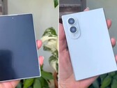 Tunn, lätt och kompakt: En dummy-enhet av Samsung Galaxy Z Fold 8 (Wide) visas i en tidig hands-on-video. 