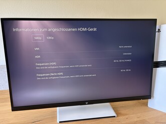 PS5 Pro fungerar utan problem med QHD-upplösning och 120 Hz.