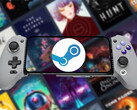 GameHub v5.2 är nu tillgänglig för nedladdning. På bilden: en Android -telefon som kör Steam. (Bildkälla: Steam och GameSir - redigerad)