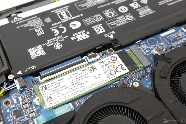 En enda M.2 PCIe4 x4 NVMe 2280 SSD-kortplats utan sekundära alternativ. Konfigurationer kommer troligen att levereras med endast en PCIe3 x4-enhet