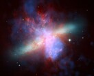 En bild som visar galaxen M82.