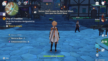 Genshin Impact körs rimligt spelbar (Bildkälla: Notebookcheck)