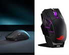 Spelmössen ROG Gladius IV Ace (till vänster) och ROG Spatha X 65K (till höger).