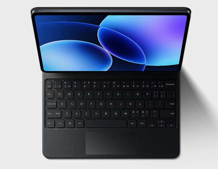 Xiaomis tangentbordstillbehör för Pad 8 Pro sett uppifrån och ner.