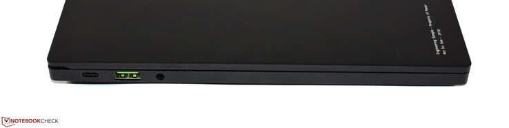 Vänster: USB 3.0 Typ C, USB 3.0 Typ A, kombinerad ljudanslutning