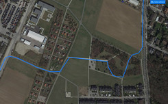 GPS Garmin Edge 520: Väg genom ett skogsområde