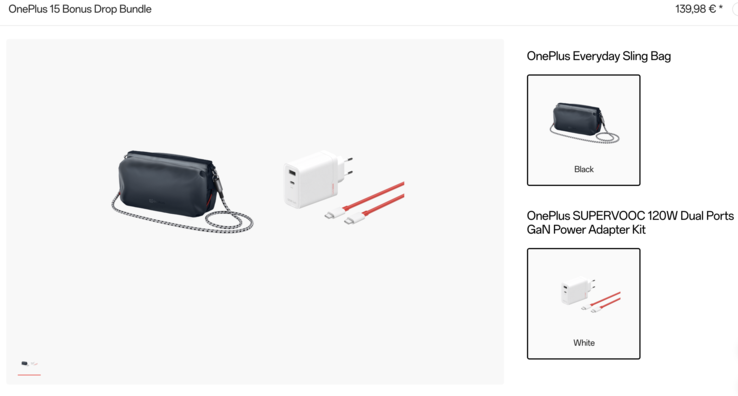 OnePlus 15 Bonus Drop-paketet. (Bildkälla: OnePlus Tyskland)