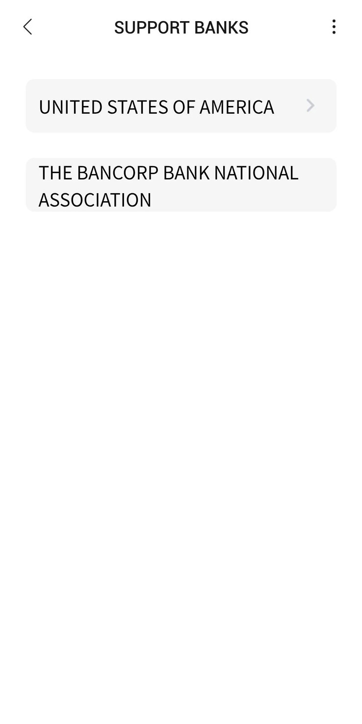 En skärmdump av Zepp-appen som visar USA som en region som stöds för Zepp Pay. (Bildkälla: slimak131 via Reddit)