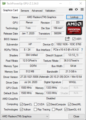 Systeminformation - GPU-Z