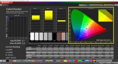 CalMAN ColorChecker (profil: Standard, målfärgrymd: P3)