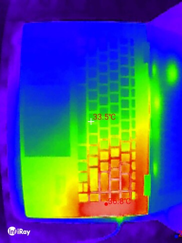 Värmebild av en bärbar dator