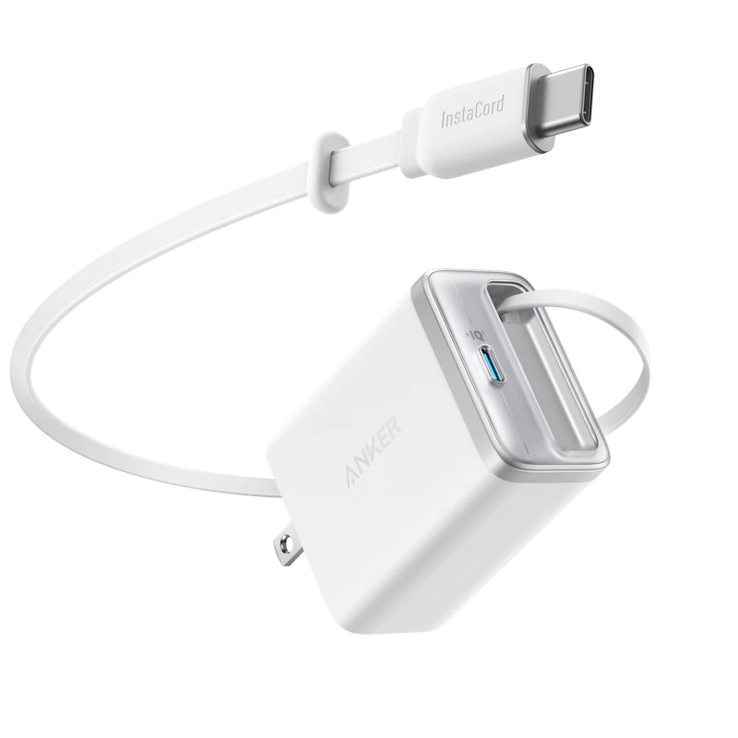 Anker Nano Charger (35W, inbyggd utdragbar USB-C-kabel). (Bildkälla: Anker)