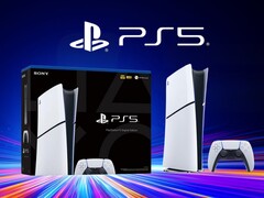 Banner med PS5 Slim Digital-konsolen (Bildkälla: Sony PlayStation med ändringar)