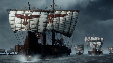 En bild som visar skepp i spelet ”Ryse: Son of Rome”.