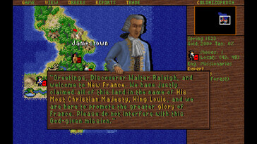 Bild: En skärmdump från spelet Sid Meier's Colonization (Classic).