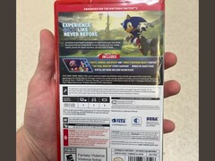 En bild på den fysiska förpackningen till Sonic Frontiers Definitive Edition för Nintendo Switch 2