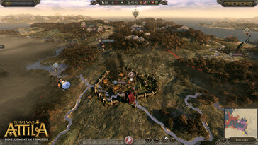 En bild som visar världskartan och städerna i Total War: Attila.
