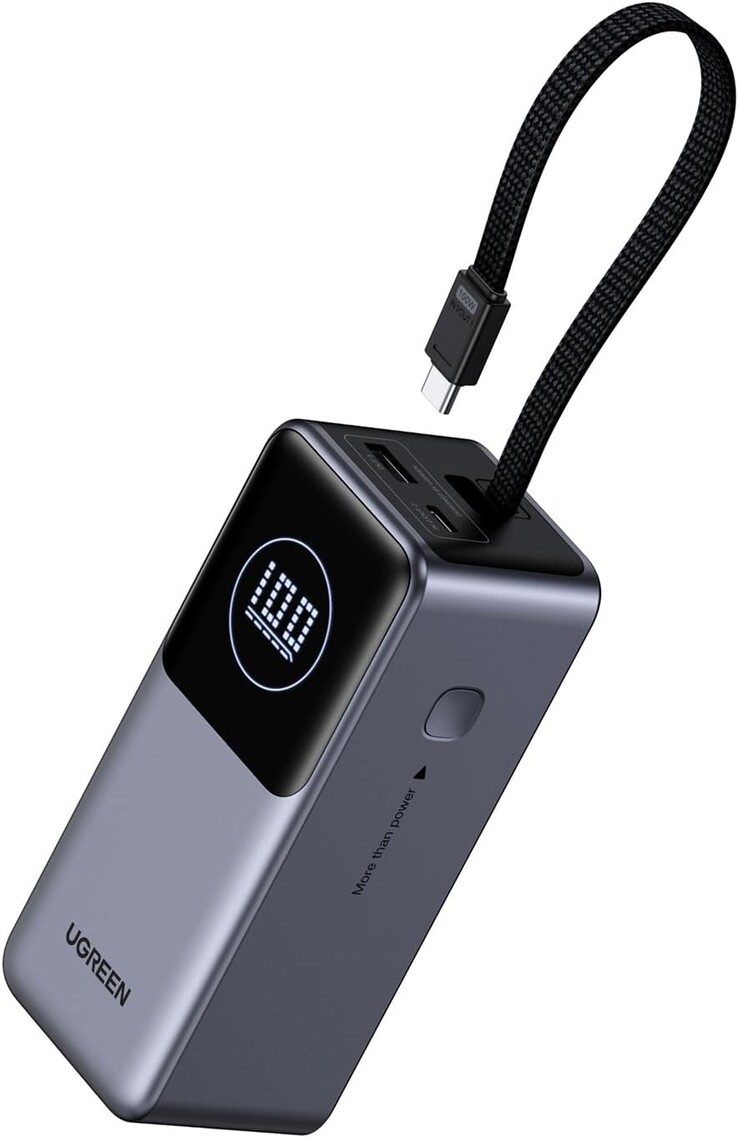 Ugreen Nexode Power bank 20000mAh 130W med integrerad USB-C-kabel. (Bildkälla: Ugreen)