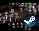 På bilden - Steam-logotypen överlagrad på en suddig skärmdump från spelet WindStop Strategy. (Bildkälla: Steam - redigerad)