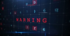 En digital varningsindikator som symboliserar driftstörningar i en onlineplattform (Bildkälla: Pikwizard)