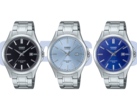 Från vänster till höger (på bilden): Casio MTS-115D-1AV, MTS-115D-2A2V och MTS-115D-2A1V. Det finns ytterligare två modeller, som inte är med på den här bilden. (Bildkälla: Casio - Redigerad)
