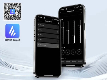 Hörlurarna kan styras via en medföljande app