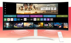 LG presenterar en böjd 34-tums 21:9 webOS VA-skärm med strömmande media, live-TV, Apple Airplay och Microsoft 365. (Bildkälla: LG)