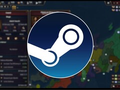 En bild som visar Steam-logotypen och spelet Age of History 3, nu med 80% rabatt på Steam.