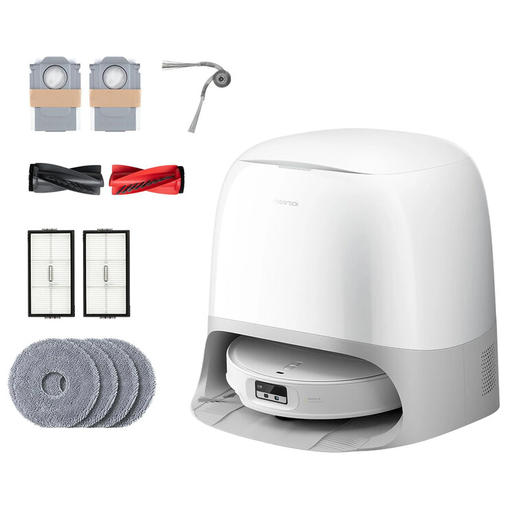 Roborock Qrevo Curv 2 ProX levereras med extra tillbehör. (Bildkälla: Roborock)