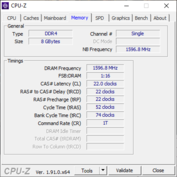 Systeminformation - CPU-Z Minne