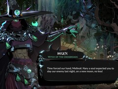 På bilden: Hecate, Melinoës mentor, korsvägarnas häxa. (Bildkälla: Supergiant Games)